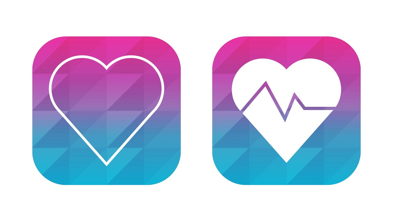 1280x720 Illustrator Tutorial Fitness Health App Icon