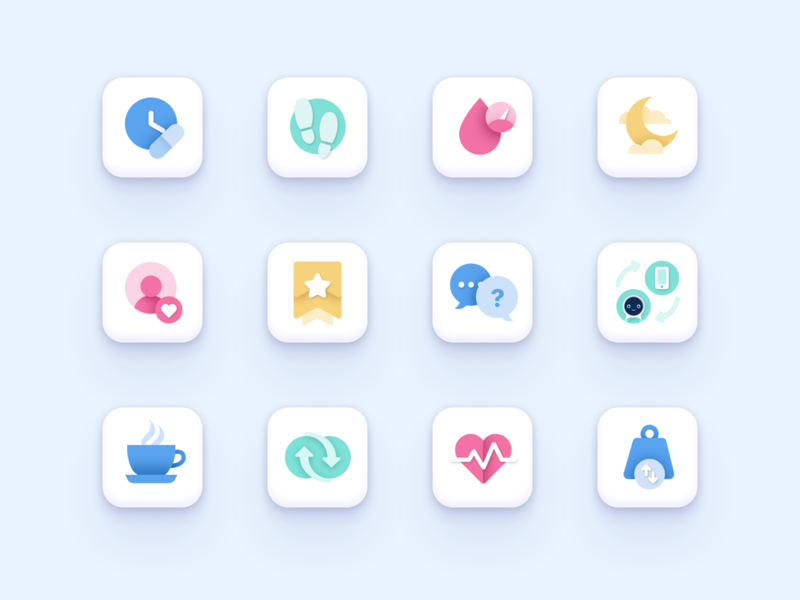 800x600 Pillo Health App Icon Set