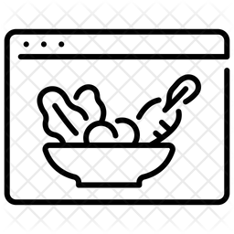 256x256 Website Healthy Food Icon Of Line Style