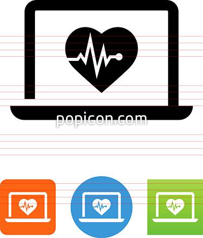 400x469 Laptop Computer Health Icon