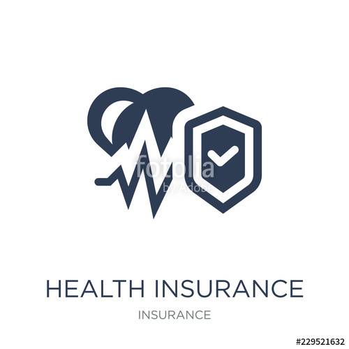 500x500 Health Insurance Icon Trendy Flat Vector Health Insurance Icon