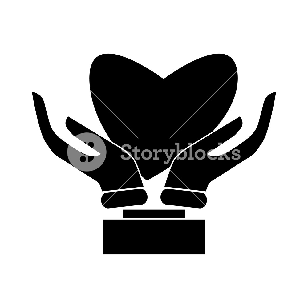 1000x1000 Hands Protect Heart Symbol Health Insurance Icon In Black Simple