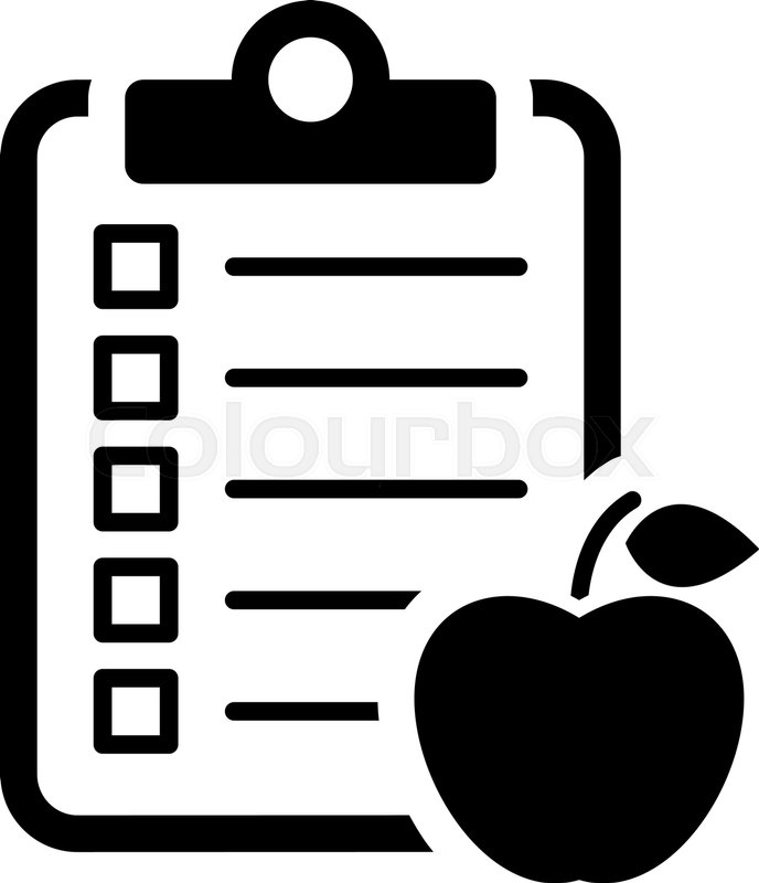 688x800 Healthy Eating Icon Flat Design Stock Vector Colourbox