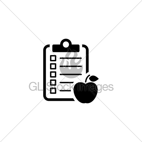 500x500 Healthy Eating Icon Flat Design Gl Stock Images
