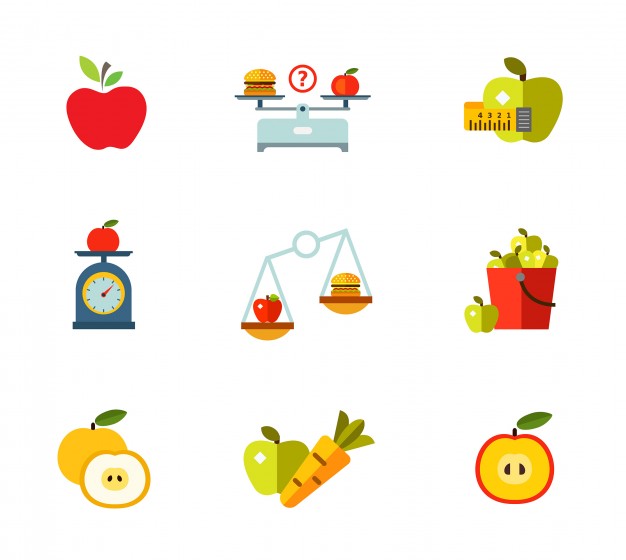 626x560 Healthy Eating Icon Set Vector Free Download