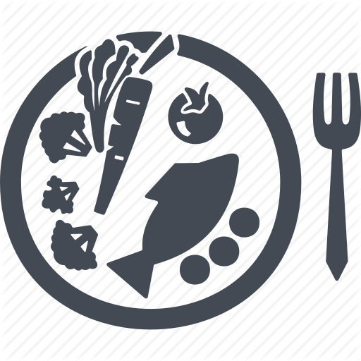 512x512 Diet, Fish, Healthy Eating, Proper Nutrition, Vegetables Icon