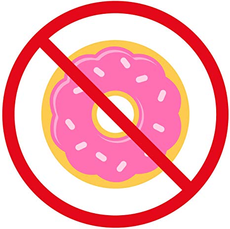 466x463 Healthy Eating No Junk Food Cartoon Icon Vinyl Sticker