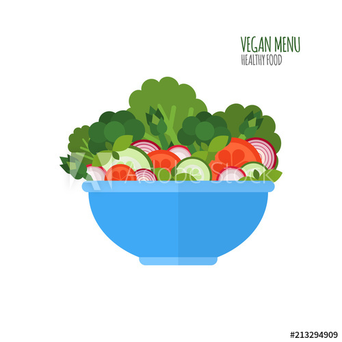 500x500 Salad Bowl Salad Ingredients Vegan Menu Food Icon Healthy Food