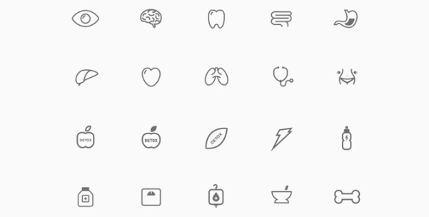 601x304 Healthy Icon Set Free Download