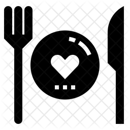 256x256 Healthy Meal Icon Of Glyph Style