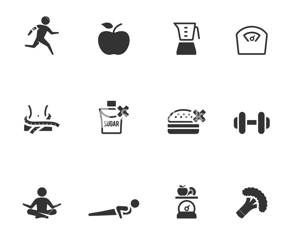 1000x799 Healthy Life Icon In Single Color Vector Illustration Royalty