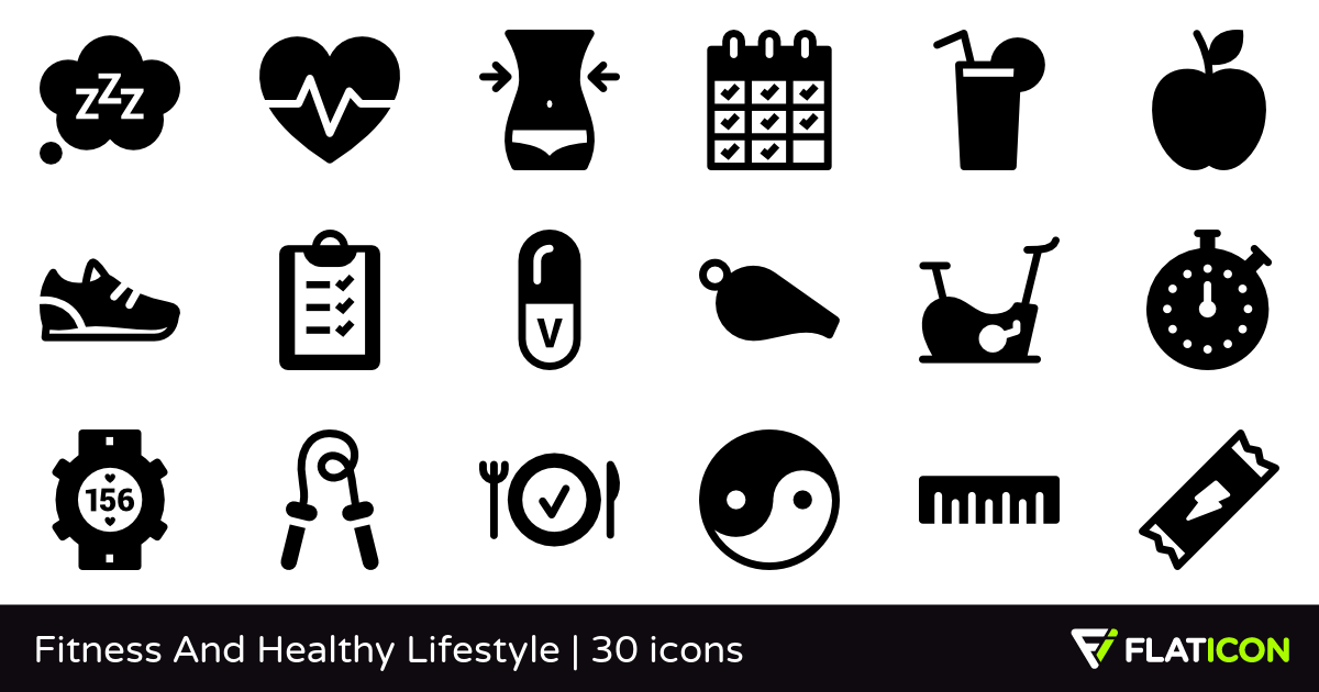 1200x630 Fitness And Healthy Lifestyle Free Icons