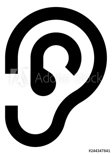 364x500 Ear Hear Listen Vector Icon