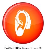 180x195 Free Art Print Of Hearing Aid Pattern, Cartoon Style Hearing Aid