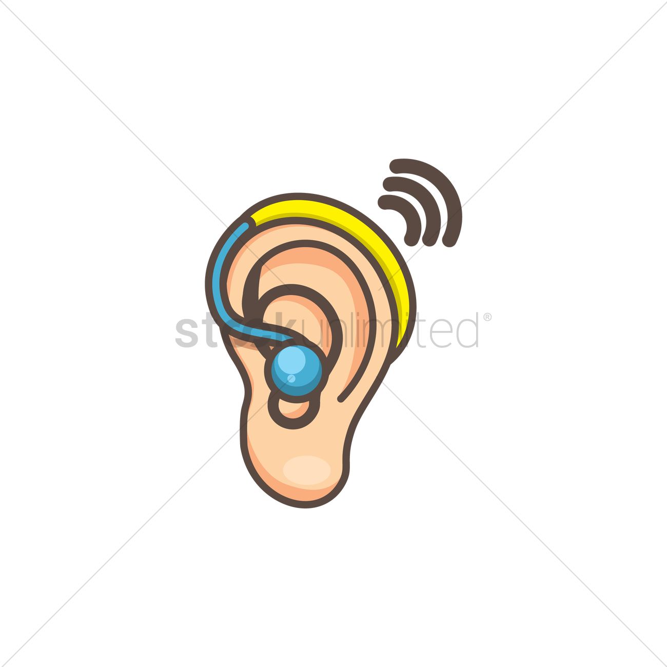 1300x1300 Hearing Aid Icon Vector Image