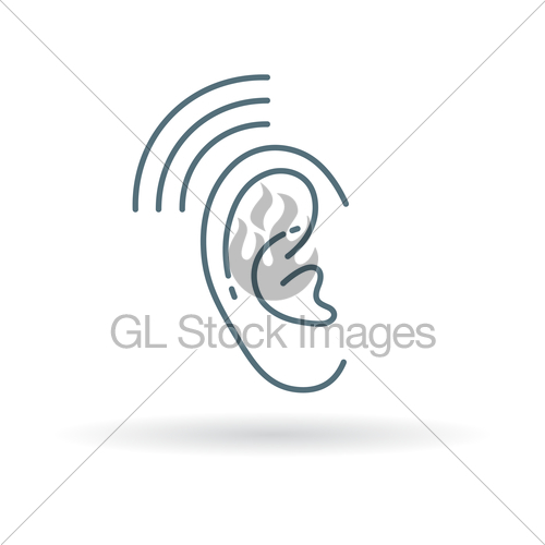 500x500 Ear Hearing Aid Icon Gl Stock Images