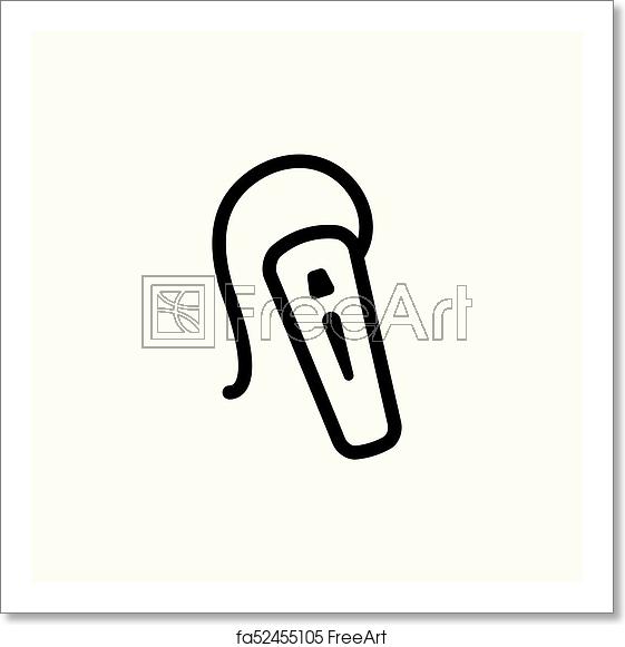 561x581 Free Art Print Of Hearing Aid Icon With Wraparound Ear Wire