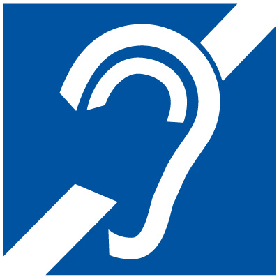 400x400 Hearing Loss Symbol Of Access Signs