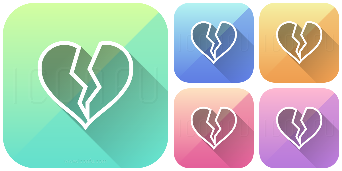 1200x600 Heart Broken Icon