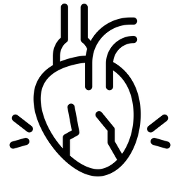 256x256 Heart Attack Icon Of Line Style