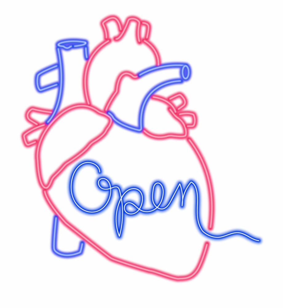 920x1001 Heart Png Neon