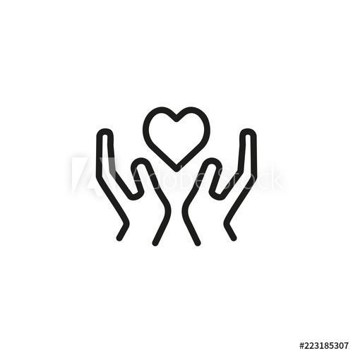 500x500 Heart Disease Prevention Line Icon Hand Holding Heart Healthcare