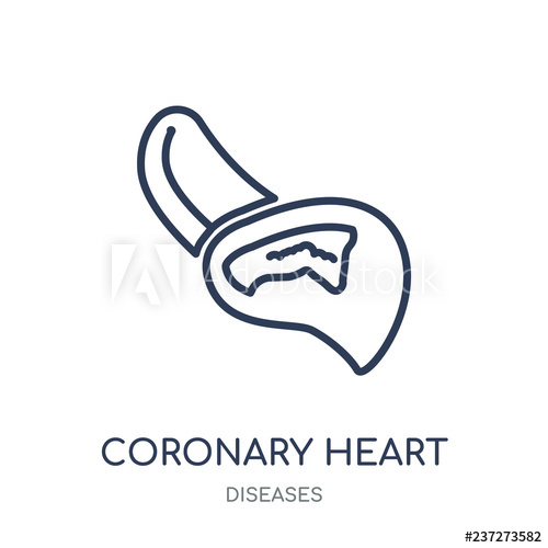 500x500 Coronary Heart Disease Icon Coronary Heart Disease Linear Symbol