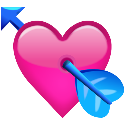 480x480 Pink Heart With Arrow Emoji Emoji Heart With Arrow, Emoji
