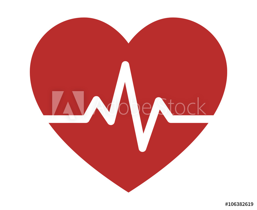 1000x818 Fotografie, Obraz Heartbeat Heart Beat Pulse Flat Icon
