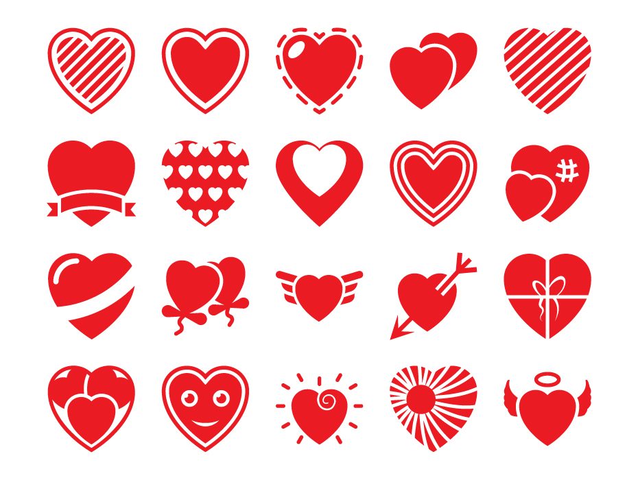 930x700 Heart Flat Icon Pack Frebers