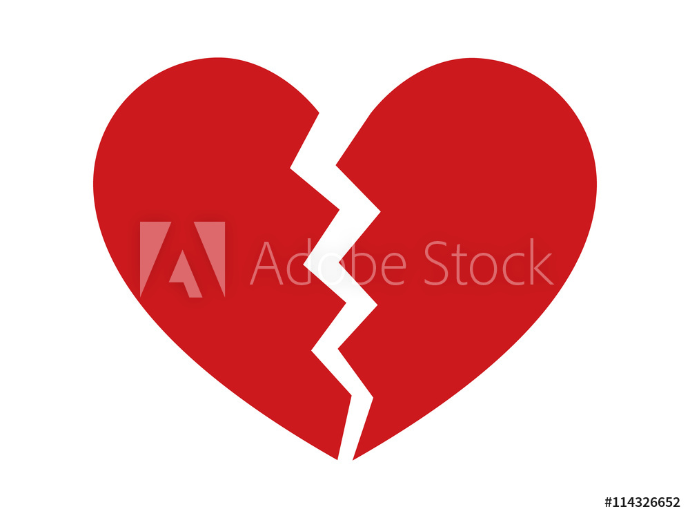 1000x750 Photo Art Print Heartbreak Broken Heart Or Divorce Flat Icon