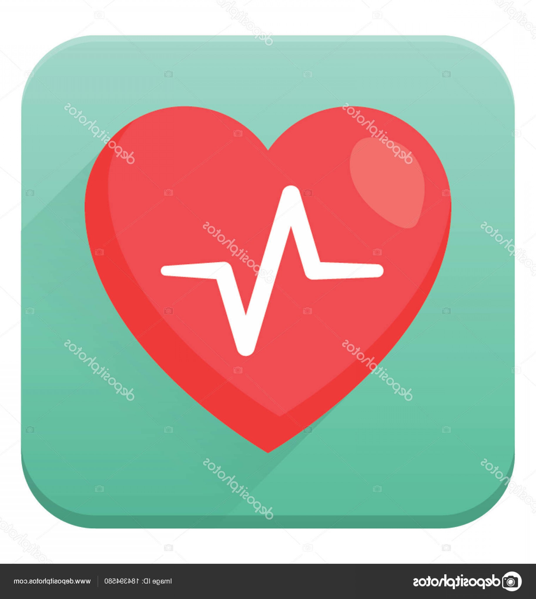 1824x2040 Stock Illustration Flat Icon Heart Lifeline Running Handandbeak