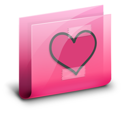 256x256 Folder Heart Pink Icon