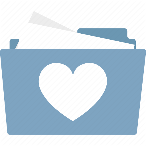 512x512 Heart On Folder, Internet Romance, Love Concept, Love Folder Icon