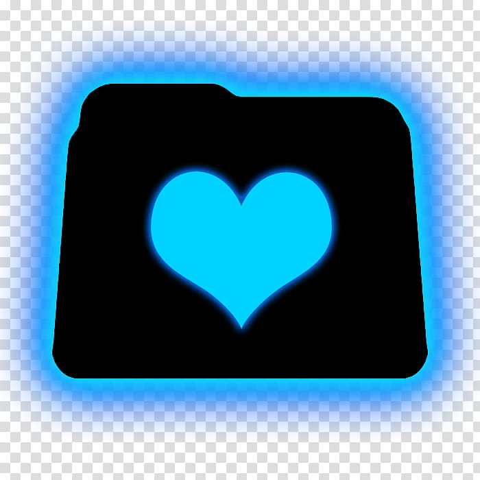700x700 Illuminate Blue And Black Heart Folder Icon Transparent