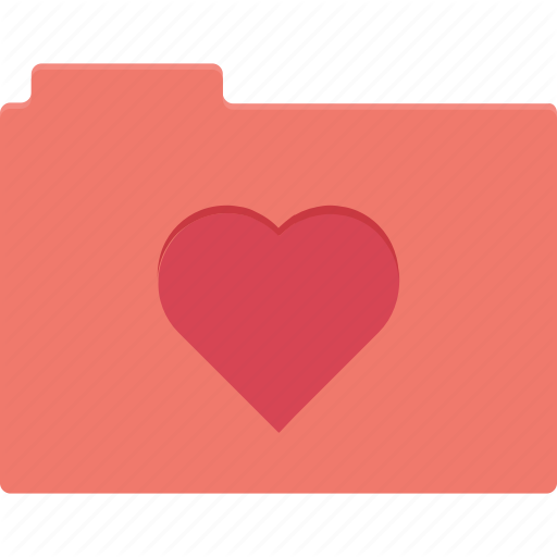 512x512 Data Folder, Folder, Heart, Romantic Movies, Romantic Songs Icon