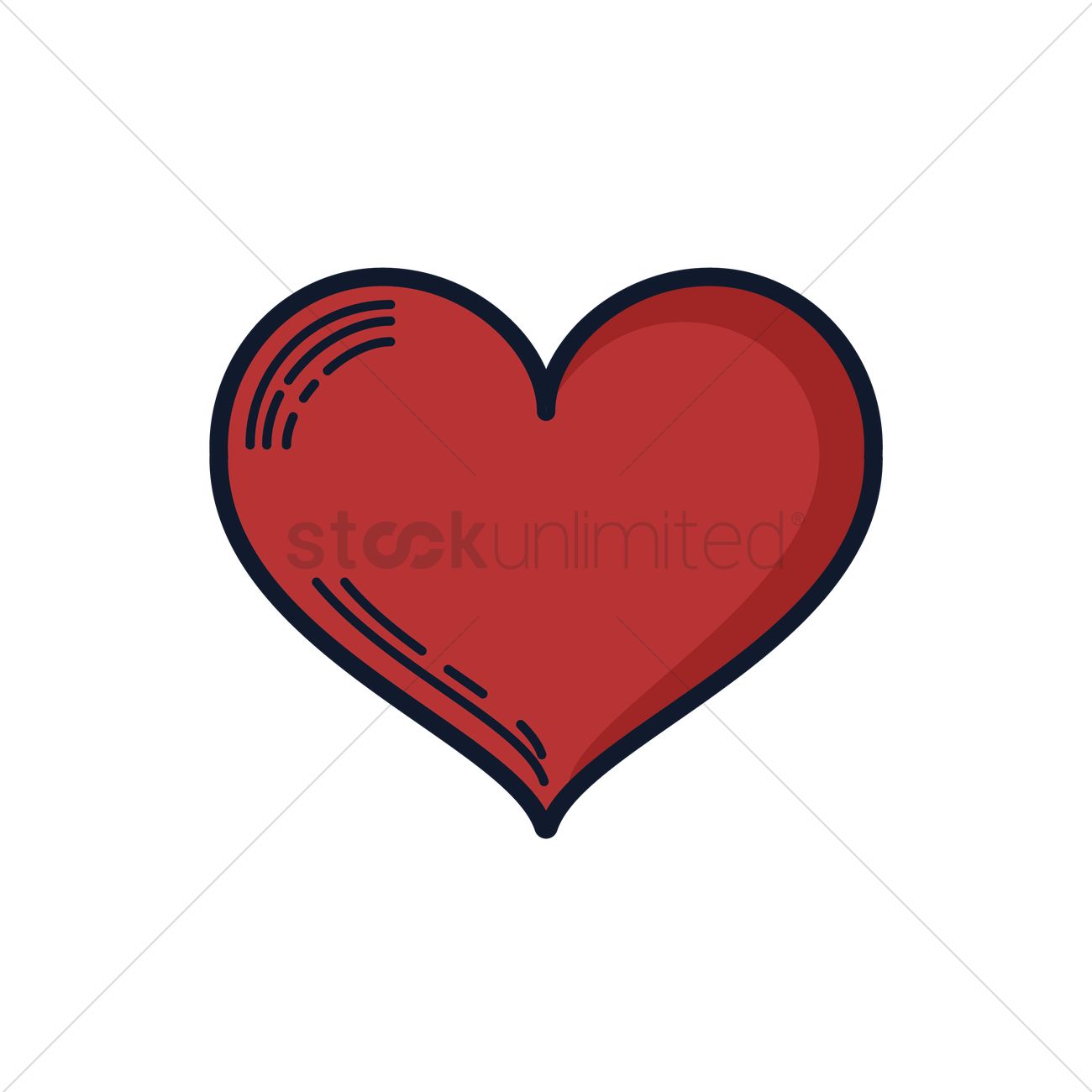1300x1300 Heart Icon Vector Image