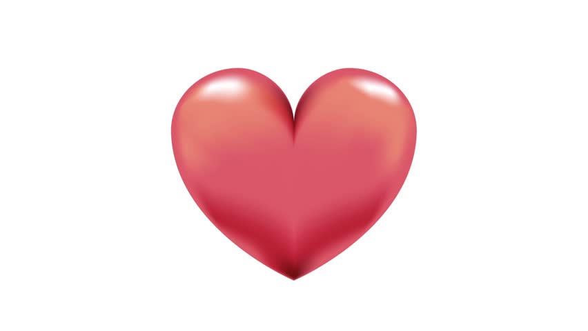 852x480 Heart, Red Graphic Heart Icon Animation Loop