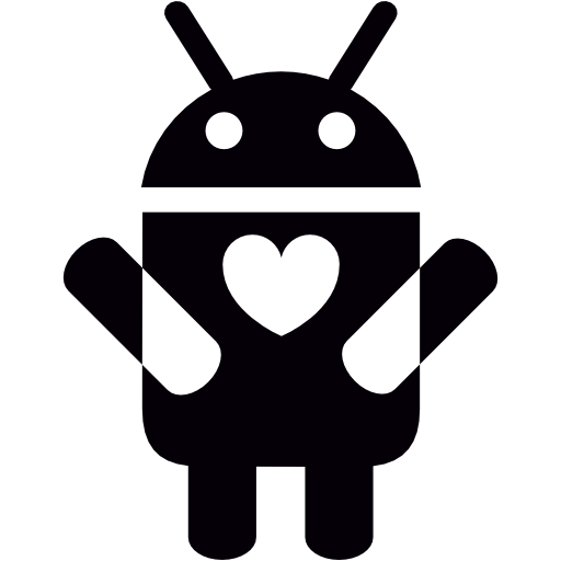 512x512 Android, With, Heart, On, Chest Icon Free Of Android Collection