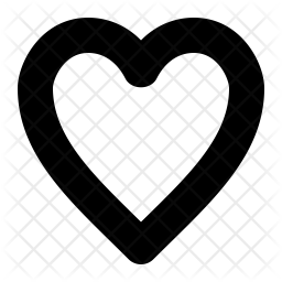 256x256 Heart Icon Of Line Style