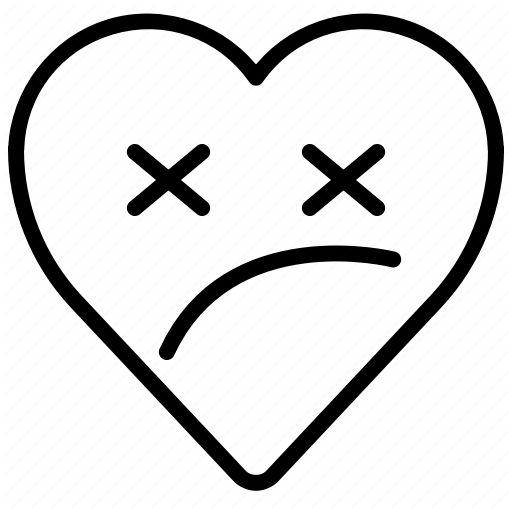 512x512 Bored, Emoji, Emotion, Heart, Tired Icon