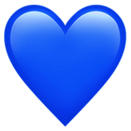 256x256 Blue Heart Emoji U