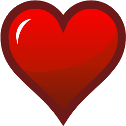 256x256 Heart Icon Red