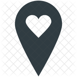 256x256 Heart Icon Of Glyph Style