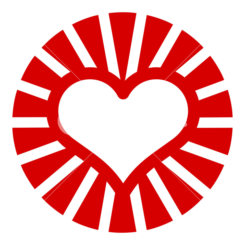 1000x1000 Sun Heart Icon Simple Illustration Of Sun Heart Vector Icon