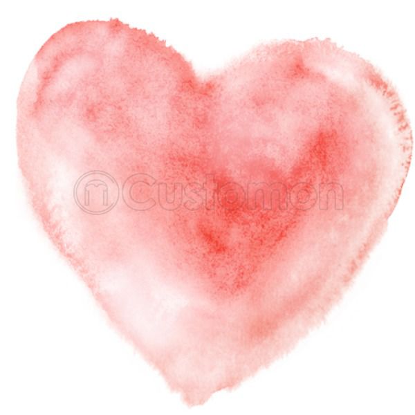 600x600 Aesthetic Cute Watercolor Heart Icon Iphone Plus Case