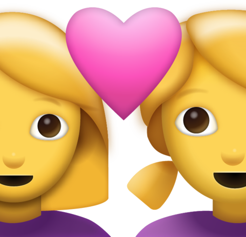 480x464 Two Women With Heart Emoji