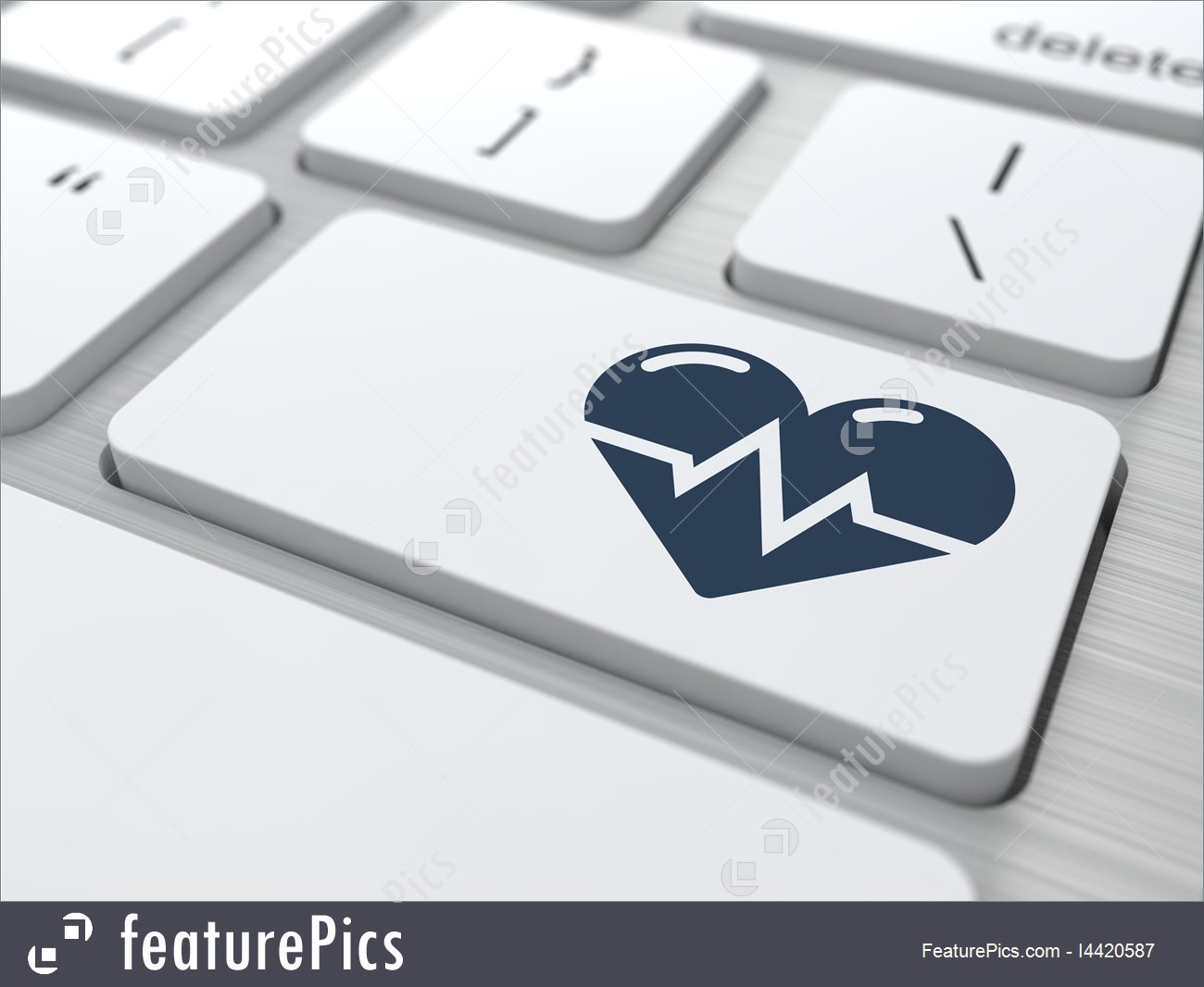 1300x1067 Illustration Of Icon Of Heart With Cardiogram Line On Button