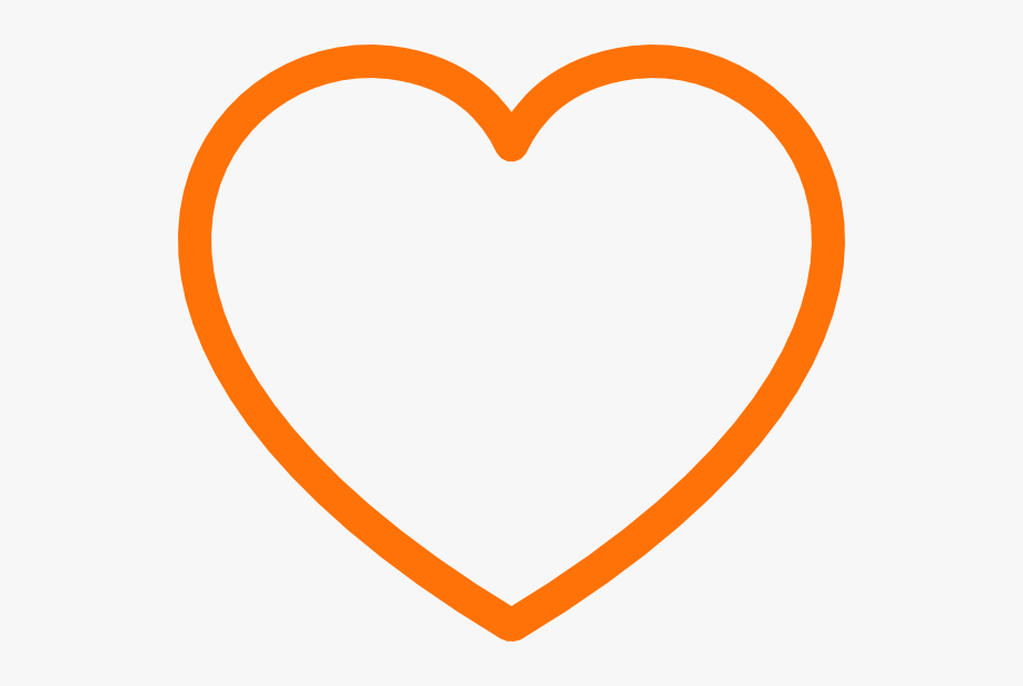 920x617 Orange Heart Clipart