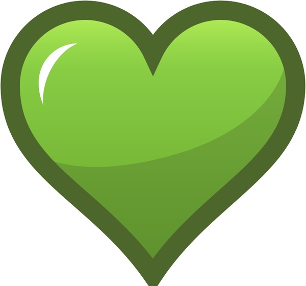 600x560 Green Heart Icon Free Vector In Open Office Drawing